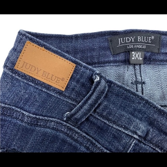 JUBY BLUE Destroyed Distressed Stretch Denim Skinny Jeans Women’s 3XL 20W 41x33 - Picture 3 of 6
